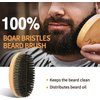 Beard Grooming Kit for Men, Beard Care Kit Includes Beard Oil and Balm,100% Boar Men's Beard Brush Vegan Just for Men Mustache and Beard, Perfect Gifts for Him Man Dad Boyfriend