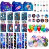 Space Party Favors, 70pcs Space Themed Party Favors, Space Birthday Decorations Includ Space Goodie Bags Stamp Slap Bracelet etc Space Birthday Party Favors for Space Themed Birthday Party Supplies