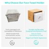 HBlife Bamboo Disposable Face Towel Holder Compatible with Clean Skin Club Face Towel XL, Wall-Mounted Acrylic Storage Box with Drawer for Makeup Remover Wipes for Vanity and Bathroom