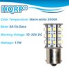 HQRP BA15s Bayonet Base 30 LEDs SMD 3528 LED Bulb Warm White Compatible with #93#1093 Bargman 30-78-533 Casita RV Porch/Bath Lights Replacement