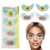 Forever 21 Under Eye Masks Pack - 4pc Clear Gel Eye Mask Patches with Colorful Prints for Depuffing and Smoothing Undereyes