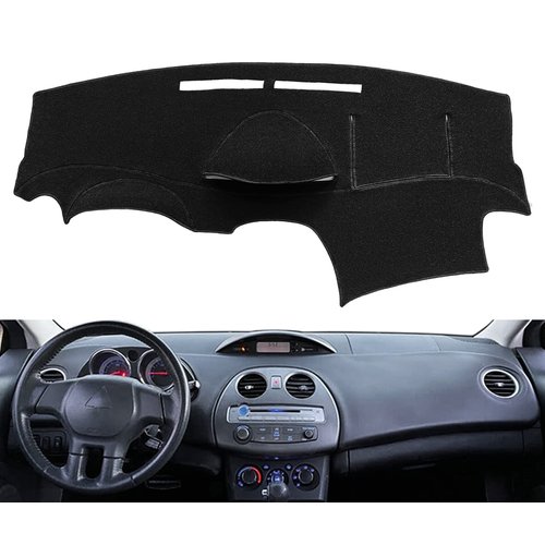 Fcovergurus Dash Cover Mat Custom Fit for 2006-2012 Mitsubishi Eclipse/Eclipse Spyder Without Climate Sensor, Dashboard Cover Pad Carpet Protector(Black) F113