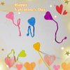 ZeQinToy Valentines Day Gifts for Kids, 56pcs Love-Heart Styles Sticky Hands Stretchy Toys for Valentine Party Favors, School Classroom Exchange Gifts Party Supplies for Toddlers Girls Boys