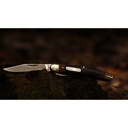Old Timer 18OT 4.7in Stainless Steel Folding Pocket Knife with 2in Clip Point Blade for Whittling, Hunting, Camping, EDC