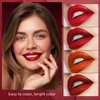 4 Colors Matte Lipstick, Lip Tint Lip stain, Labiales Mate Velvet Lipstick 24 hours Long Lasting & Waterproof Tube Lipstick, Red Moisturizer Smooth Lip Stick Cosmetic