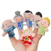 6 Piece Mini Grandparents, Finger Puppet Set, Cloth Velvet Puppets, 6 People Family Members Finger Puppets Toys Set, Story Time, Party Favors for Boys Girls Birthday Gifts，Puppets and Puppet Theaters