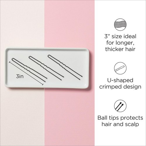 Diane Hair Pins, 3" Black, 1 lb. (Approximately 400 Pins)