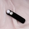 Iaceble Black Velvet Snap Clip Hairclip Pearl Crystal Side Hairclip French Black Hair Barrette Clip Velvet Bar Hair Clips Headwear Decorative Hair Accessories for Women and Girls Headdress