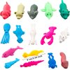 Rcanedny 56 Pieces Slingshot Animals Finger Toys Funny Stretchable Flick Rubber Animals Slingshots Flying Novelty Finger Stretchy Game for Flying Games and Party Favors
