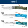 Opinel Colorama Series No. 8 - Stainless Steel Everyday Carry Folding Pocket Knife with Leather Strap, Painted Hornbeam Handles