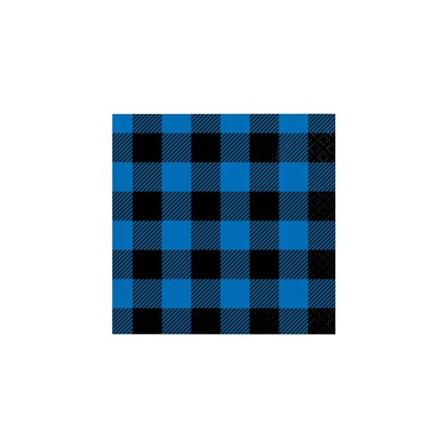 Blue Buffalo Plaid Beverage Napkins, 16 ct