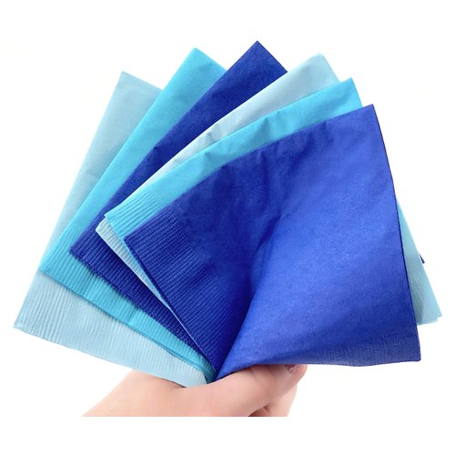 Blue Paper Napkins, Beverage, Drinks, Boy Birthday, Baby Shower, Cocktail, Bridal Shower, Party Supplies, Disposable Tableware, 50 Ct