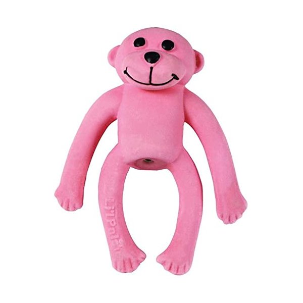 Lil Pals Latex Monkey Dog Toy Pink - (7 Units)