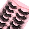 IFSOWDRA Mink False Lashes Dramatic D Curl Strip Lashes Wispy 20mm/25mm Long Full False Lashes Pack, 3D Mink Cat Eye False Eyelashes Natural Look