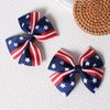 July 4th Hair Bow Clips Small Cute Patriotic Red White Blue Ribbon Hair Pins Alligator Barrettes for Toddler Baby Teen Girls Kids Independence Day Back School Outfits Accessory Gift