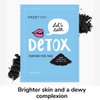 FACETORY Let's Talk, Detox Purifying Sheet Mask with Charcoal and Volcanic Ash - For All Skin Types - Detoxifying, Soothing, and Purifying (Pack of 10)