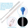 MRXBN 10ml Glass Pipettes Dropper, Lab Graduated Dropper for Liquid Essential Oil, Glass Transfer Pipette with Rubber Bulb and Cleaning Brush (3 pieces)