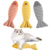 MAOZHUREN 3 Pcs Catnip Toys Fish, Cat Toys Self Play, Cat Toys for Indoor Cats and Kitten, Catnip Cat Toy Help Prevent Damage