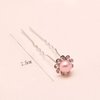 20 Pcs Wedding Bridal Imitation Pearls Crystal Rhinestone U Shaped Flower Hair Pins Clips - Women Hair Jewelry Accessories (Pink)