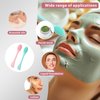 Qianyu 2 PCS Silicone Face Mask Brush Applicator 2 in 1 Soft Bristle Face Scrubber Beauty Tool Portable Facial Cleansing Brush Applicator for Mud Clay Charcoal Mixed Mask DIY Modeling Mask Body Lotion
