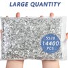 Beadsland Flatback Rhinestones Bulk,14400PCS White Rhinestones for Nails Crafts Clothes DIY Decoration, Crystal, SS20, 4.6-4.8mm