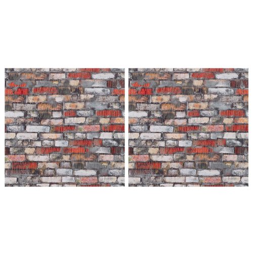MECCANIXITY Dollhouse Floorboards 4 x 4 Inch Gray Brick Brick Dollhouse Wallpaper and Flooring for Dollhouse Accessories 2 Pcs