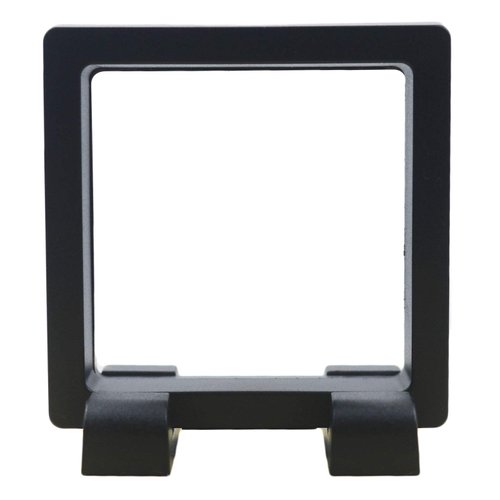 Challenge Coin Holder, Single Coin Display Case, 3D Floating Clear Frame with Feet Stand, Postage Stamp Jewelry Medallion Specimen Medal Holder Box