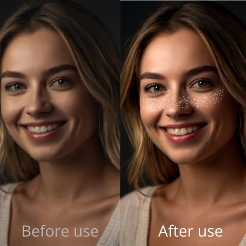 Glitter Silver Freckles Tattoos Face Stickers Party Decorations Supplies Birthday Bride Bachelorette Favors Makeup Suitable For Girl Women Gift Idea For Festival Accessories Holiday Décor - 4PCS