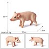 BLAPNK 4 Pcs Realistic Farm Pig Animals Model Figure Toy Set, Barn Farm Pig Family Figurines Collection Playset Preschool Science Educational Learn Cognitive Props