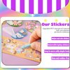 1000 Pieces of Multi Style Waterproof Stickers, 50PCS Easy DIY Keychain Bookmark Making Kit, Unicorn, Princess, Cute Animal, Arts Craft Supplies for Kids, Birthday Gifts for Boys and Girls Aged 4-8