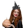 Halloween Headbands for Women Black Witch Hat Headband for Adult Scary Hair Hoop Spider Web Hair Bands Halloween Party Costume Halloween Cosplay Hair Supplies Hair Accessories for Hair Decoration 1Pcs