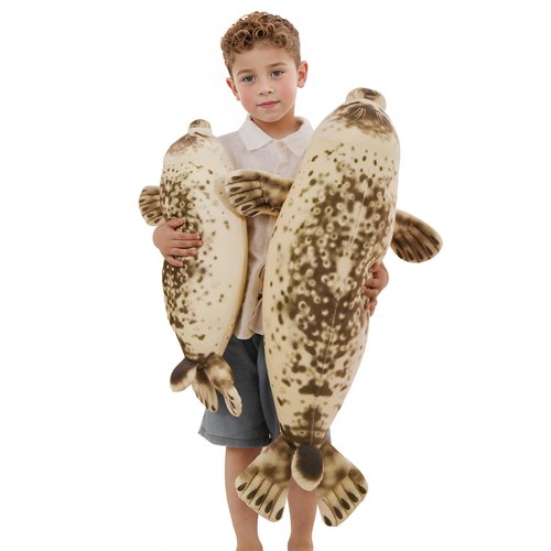 MMguai 22 inch Cute Ocean Seal Plush Soft Hugging Pillow Plushies, Fat Seal Stuffed Animals Toy Room Decor, Gift for Girls and Boy, Birthday
