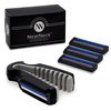 NeatNeck Precision Finger Neck Shaver for Men - Compact & Comfortable Grip with 3 Disposables Razor Blades - Smooth Shave for Harry Necks - Portable Design, Up to 30 Uses - Perfect for Sensitive Skin