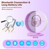 Karaoke Machine for Kids Adults, Mini Portable Bluetooth Speaker with 2 Wireless Microphone for Singing, Birthday Gifts Party Favors, Kids Toys for Ages 4, 5, 6, 7, 8, 9, 10+ Teens Girls Boys Purple