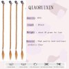 4 PCS Braid Hair Extensions, Clip in Hair Extensions Baby Braids Front Side Bang Curtain Bang Long Braided Hair Piece Natural Soft Synthetic Hair Natural Sleek Looking Hair Extensions for Women Daily