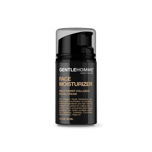 Gentlehomme Collagen Face Moisturizer for Men - Day & Night Facial Cream - Men's Anti-Aging, Moisturizing & Nourishing Moisturizer with Cucumber & Argan Oil - 1.8 oz.