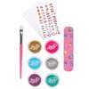 JoJo Siwa Razzle Dazzle Nail Art Decorating Kit, Kids Manicure Set with Adhesive Tabs, Brush, Stickers, Nail File and Glitter, Kids Toys for Ages 6 Up by Just Play