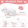 Kasyat 4 Pcs Fake Rat Stuffed Animals 7 Inch Fake Mouse Plush Toys Soft Cuddly Stuffed Mouse Realistic Rat Plushies for Christmas Costume Accessories Birthday Party Favors Prank Props(White)