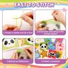 Caydo 8-in-1 Cross Stitch Kit for Beginners Kids, Includes 8 PCS Plastic Canvas with Pre-Patterns, 13 Colors Threads, Instructions, Embroidery Needles for Beginners Sewing