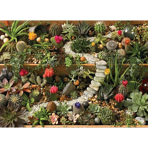 Cobble Hill 1000 Piece Puzzle - Succulent Garden - Sample Poster Included