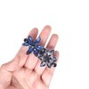 Honbay Stylish Hair Accessory Dark Blue Crystal Rhinestones Hair Barrette French Hair Clip Hair Pin(A)