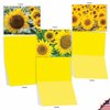 The Best Card Company - 10 Blank Note Cards with Flowers (4 x 5.12 Inch) - Floral Notecards, All Occasion Boxed Assortment - Sunny Side Up M6042
