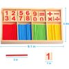 KUTOI Counting Number Blocks and Sticks | Montessori Toys for Kids Learning| Homeschool Supplies for Math manipulatives | Toddlers Educational Wooden rods with Storage Tray