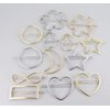 Gold star barrette outline shape metal hair clip barrette gold shiny clip