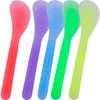 Patelai 50 Pieces Cosmetic Spatula Disposable Makeup Frosted Tip Spatula Plastic Makeup Tools Spoon Cosmetic Mask Spoon Spatulas Facial Cream Scoop Mask Spoon Stick for DIY and Sampling(Random Color)