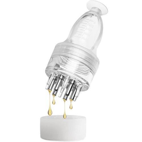 HASSLICKIT Hair Oiling Applicator Comb, Scalp Massager Hair Growth, Hair Root Comb Applicator Bottle (5ML, Transparent)