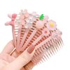 Plastic Hair Side Combs Cute Hair Comb Claws Colorful Hair Comb Clips Wide Teeth Hair Slide Comb Kawaii Hair Accessories for Women Girls C 10 Pcs