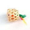 Haourlife Cat Toy Feather Tail Mouse with Cute Handmade Small Bamboo Cage - 3PCS