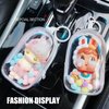 Yushen Clear Doll Display Bag Keychain Portable Hanging Figure Storage BagMystery Box Organizer Dustproof Collectibles Display Case for Showing Off Blind Boxes Mini Figures