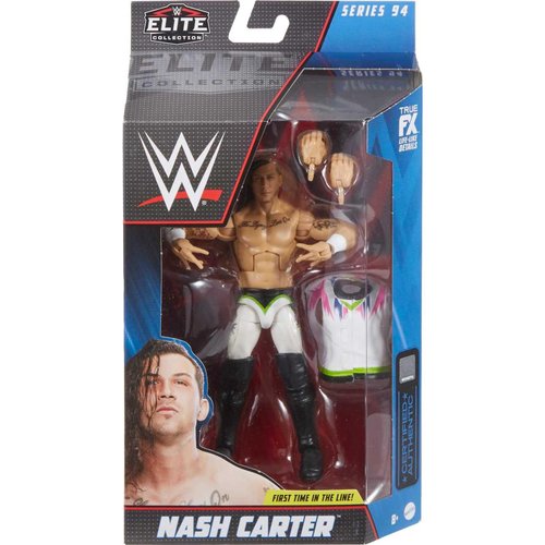 Mattel WWE Nash Carter Elite Collection Action Figure, 6-inch Posable Collectible Gift for WWE Fans Ages 8 Years Old & Up